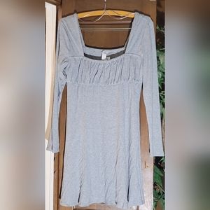 Grey Ribbed Dress